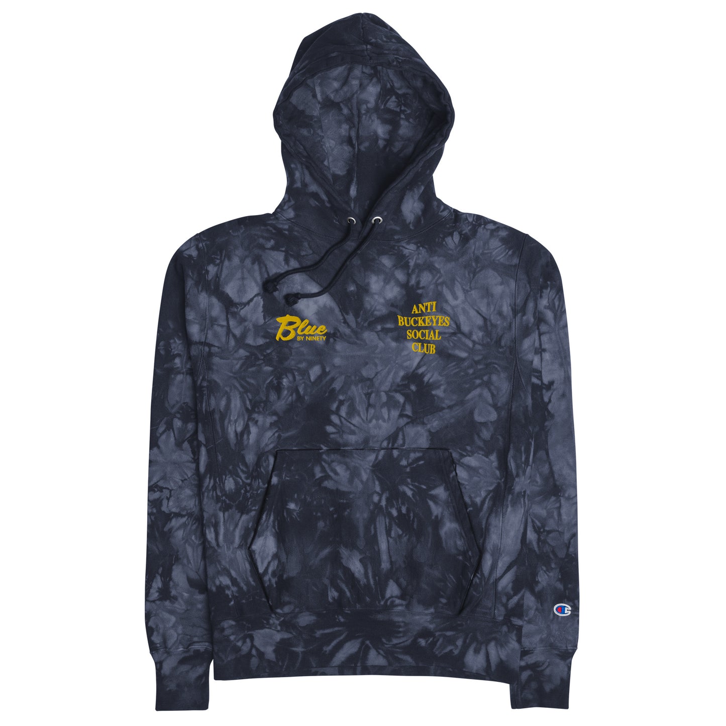 OVERSIZED Anti Buckeyes Social Club Champion tie-dye hoodie