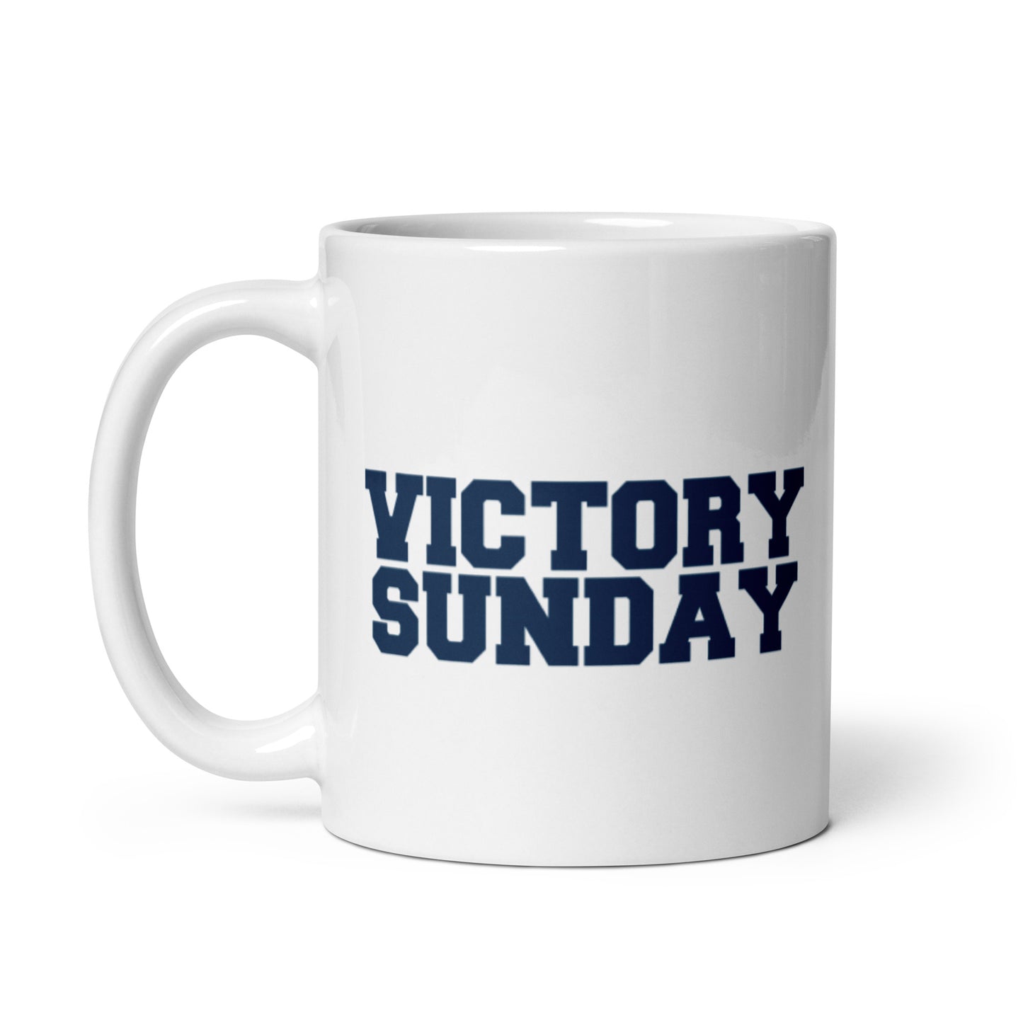 Victory Sunday White glossy mug